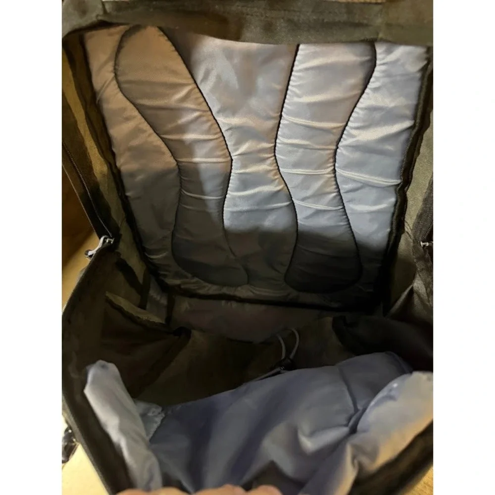 Vintage Nike Black Grey Padded Laptop Backpack Mesh Bungee RN 56323